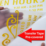 Custom Decal - Business Hours. Store Hours Decal. Style 2