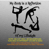 Fitness Wall Decals. Gym. Exercise: My Body is a reflection of my Lifestyle