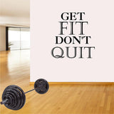 Fitness Wall Decals. Gym. Exercise:  Get Fit. Don't Quit.