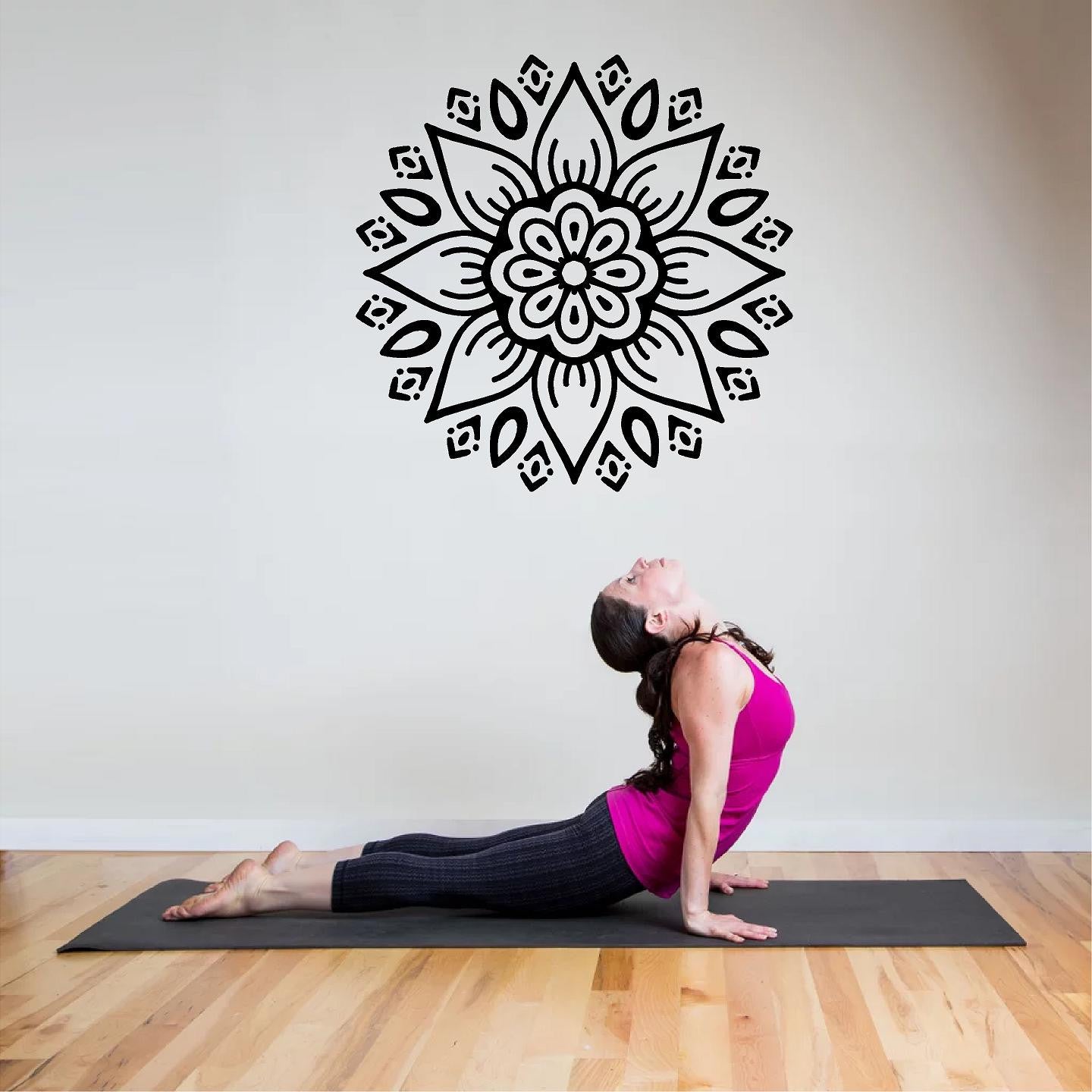 Stickers. Vinyl Wall Decal. Fitness. Gym. Exercise:  YOGA Mandala.