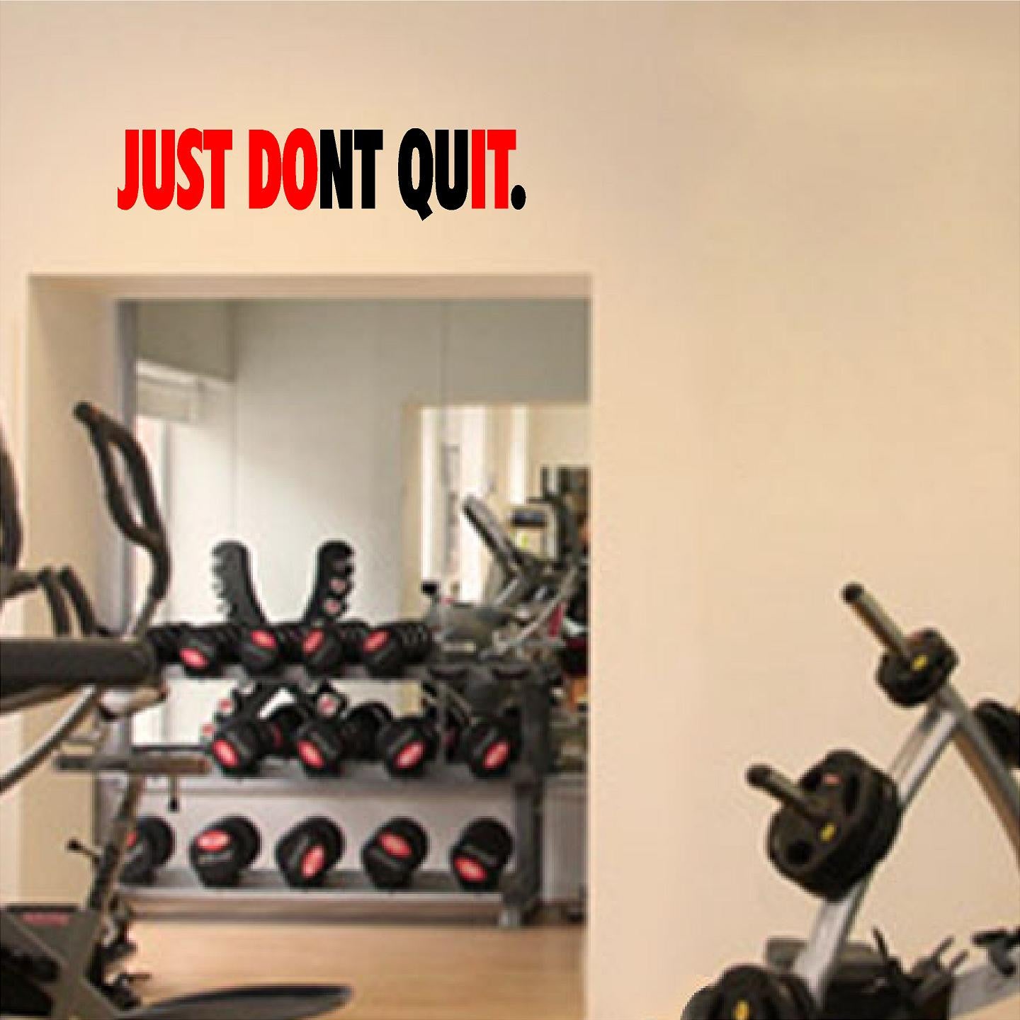 Stickers. Vinyl Wall Decal. Fitness. Gym. Exercise: Just Don't Quit