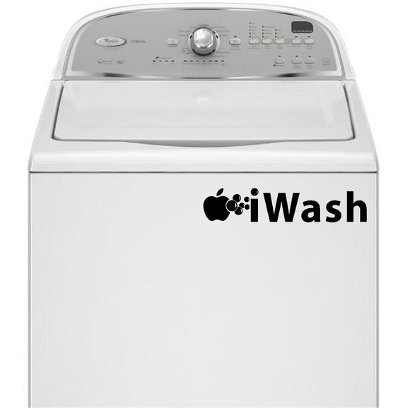 Laundry Room Decor.  iWash Decal. (Funny Stickers)