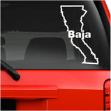 Decals - Stickers. Mexico: Baja Califonia Map.