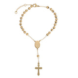 Rosary Bracelets - Stainless Steel. 14K Gold Plated. Our Lady of Guadalupe. *Premium Q*