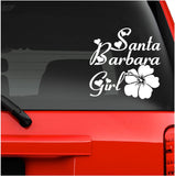 Decals - Stickers. USA. Santa Barbara Girl Hawaiian Flower 6"